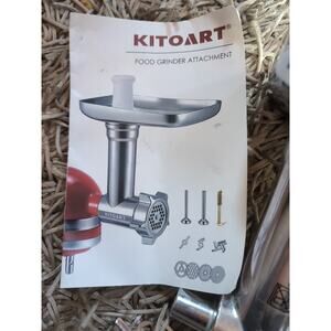 Kitoart For KitchenAid Stand Mixers Metal Food Meat Grinder Attachment Open Box